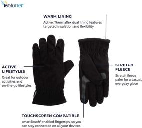 img 3 attached to 🧤 SmartDRI Technology Isotoner Men's Touchscreen Weather Accessories