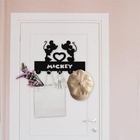 img 2 attached to 🐭 Mickey Door Hooks - Disney Mickey Mouse Cartoon Animation Coat Hooks - Key Holder & Hanger for Wall, Entryway, and Living Room - Unique Gift - 5 Hooks - Maximum 20LB Capacity