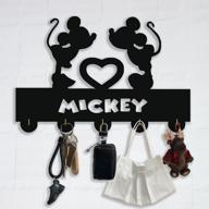 🐭 mickey door hooks - disney mickey mouse cartoon animation coat hooks - key holder & hanger for wall, entryway, and living room - unique gift - 5 hooks - maximum 20lb capacity логотип