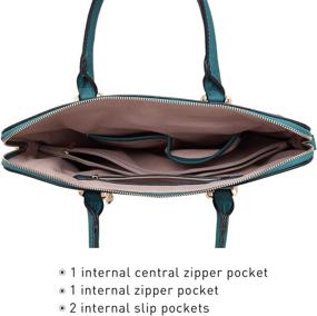 img 1 attached to Dasein Leather Handbags: Chic Shoulder Satchel for Women with Wallets