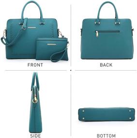 img 3 attached to Dasein Leather Handbags: Chic Shoulder Satchel for Women with Wallets