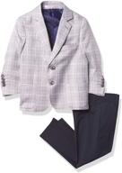 👔 isaac mizrahi gingham contrast 2 piece boys' suit & sport coat set logo
