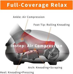 img 2 attached to 👣 Breo Foot Massager Machine with Heat, Shiatsu Deep Tissue Kneading, Rolling Massage for Relief, Suitable for Men Size 12 and Below