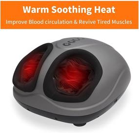 img 1 attached to 👣 Breo Foot Massager Machine with Heat, Shiatsu Deep Tissue Kneading, Rolling Massage for Relief, Suitable for Men Size 12 and Below