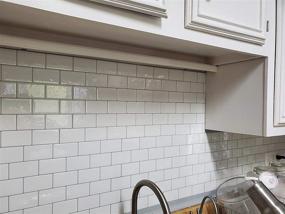 img 3 attached to 🔳 Transform Your Kitchen with LONGKING White Subway Tiles Peel and Stick Backsplash: Pack of 10 Thicker Design Stickers for Easy Installation