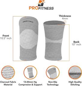 img 3 attached to 🩺 ProFitness Bamboo Fabric Knee Sleeves: Effective Relief for Joint Pain, Arthritis & Post Surgery Recovery – Ideal for Running & Pain Management