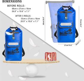 img 1 attached to IDRYBAG Waterproof Backpack Floating Dry Bag – 20L/30L, Roll Top for Dry Gear – Ideal for Kayaking, Boating, Rafting, Swimming, Hiking, Camping, Travel, Beach