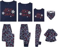 🎄 complete family christmas pajamas matching set with cotton pjs for adult, kids, baby, pet dog and doll logo