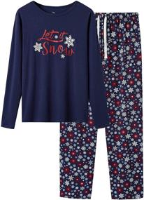 img 1 attached to 🎄 Complete Family Christmas Pajamas Matching Set with Cotton PJS for Adult, Kids, Baby, Pet Dog and Doll