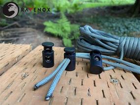 img 1 attached to Ravenox Strong Barreloc Cord Locks for Drawstrings, Rope, and 1/4-Inch Cords - Ideal Cord Locks for Strings, Bags, Twine, and Outdoor Activities - Bungee Cord Ends for Improved Durability