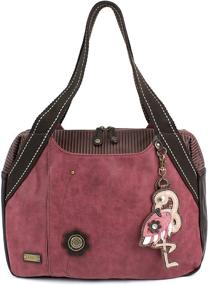 img 1 attached to 👜 Burgundy Chala Bowling Tote Bag