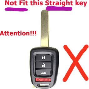 img 2 attached to 🔑 Soft TPU Key Fob Cover Case for Honda Accord Civic Fit Pilot Odyssey CRV Clarity CRZ HRV Ridgeline EX EXL - Purple-Black Remote Holder Skin Glove for Smart Key