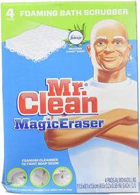 img 2 attached to Mr. Clean Magic Eraser Foaming Bath 🧽 Scrubber - 4pk: Powerful Cleaning for Your Bathroom