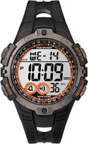 img 4 attached to ⌚ Performance Men's Marathon Black Chronograph Watch - Timex Originals T5K801