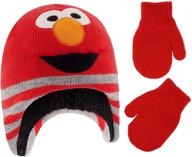 🧤 warm up with sesame street: boys' winter toddler mittens - essential cold weather accessories! logo