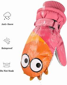 img 1 attached to 🧤 BIERDORF Boys' Waterproof Velvet Mittens - Non-Slip Cold Weather Accessories