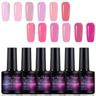 💅 blue velvet gel polish set - 12pcs soak off uv led pink color gel nail polish kit for beauty salon nail manicure and pedicure at home - popular bright solid colors nail art - 10ml logo