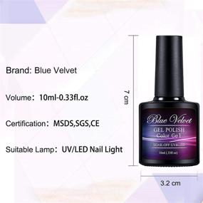 img 1 attached to 💅 Blue Velvet Gel Polish Set - 12pcs Soak Off UV LED Pink Color Gel Nail Polish Kit for Beauty Salon Nail Manicure and Pedicure at Home - Popular Bright Solid Colors Nail Art - 10ML