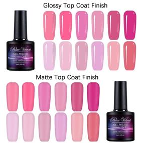 img 3 attached to 💅 Blue Velvet Gel Polish Set - 12pcs Soak Off UV LED Pink Color Gel Nail Polish Kit for Beauty Salon Nail Manicure and Pedicure at Home - Popular Bright Solid Colors Nail Art - 10ML