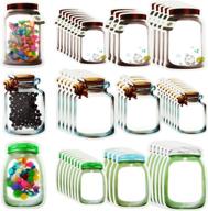 🍽️ mason jar zipper lock bags: reusable food storage bags with airtight sealing for snacks, sandwiches and more - set of 50 логотип