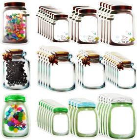 img 4 attached to 🍽️ Mason Jar Zipper Lock Bags: Reusable Food Storage Bags with Airtight Sealing for Snacks, Sandwiches and More - Set of 50