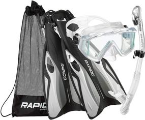 img 4 attached to Explore the Depths with the Phantom Aquatics 🏊 Rapido Boutique Collection Clareza Snorkel Set and Gear Bag