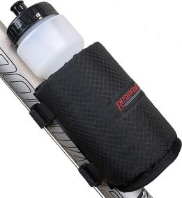 img 1 attached to 🚴 Bushwhacker Olympia Insulated Bike Water Bottle Holder with 28oz BPA Free Bottle - Easy Mount Straps, No Tools or Hardware - Attach to Top Down Seat Tube - Cycling Mount Cage