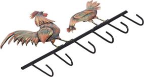 img 2 attached to Crafia Rooster Shaped Iron Key Holder with 6 Hooks - Decorative Wall Mounted Key Organizer for Unique Home Décor and Key Management