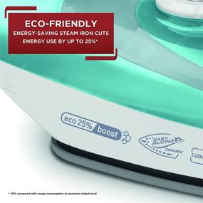 img 2 attached to 🔵 T-fal Ecomaster Steam Iron - 1400W Eco-Friendly with Steam Trigger and Ceramic Soleplate - Azure Blue - FV1742U0