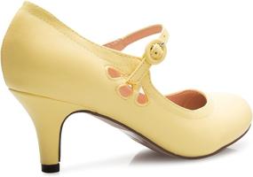 img 2 attached to Classy OLIVIA Womens Kitten Heels: Chic Round Women's Shoes