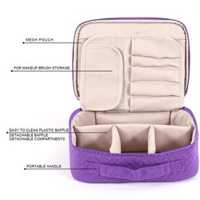 img 1 attached to Accessories Toiletry Organizer Adjustable Girls Purple