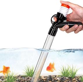 img 4 attached to 🐠 Efficient Aquarium Gravel Cleaner Fish Tank Kit with Long Nozzle & adjustable Water Flow Controller - BPA Free