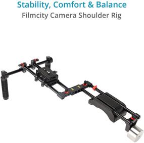 img 3 attached to 🎥 FILMCITY FC-03 DSLR Camera Cage Shoulder Mount Rig Kit with Follow Focus & Matte Box: A Comprehensive Video Support Solution for Camcorders and DSLRs