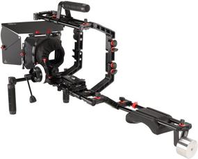 img 4 attached to 🎥 FILMCITY FC-03 DSLR Camera Cage Shoulder Mount Rig Kit with Follow Focus & Matte Box: A Comprehensive Video Support Solution for Camcorders and DSLRs