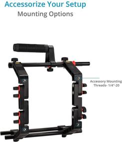 img 1 attached to 🎥 FILMCITY FC-03 DSLR Camera Cage Shoulder Mount Rig Kit with Follow Focus & Matte Box: A Comprehensive Video Support Solution for Camcorders and DSLRs