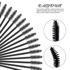 img 1 attached to 🖌️ 300-Piece Disposable Mascara Wands by Teenitor - Eyelash Brush Testers Makeup Applicators Kit for Thick or Thin, Long or Short Eye Lashes