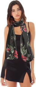 img 2 attached to Women Floral Sheer Scarf Shawl Women's Accessories and Scarves & Wraps
