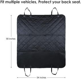 img 1 attached to 🐾 Bella Via Waterproof Pet Car Seat Cover, Non-Slip Backing with Seat Anchors for Cars, Trucks, and SUVs in Black