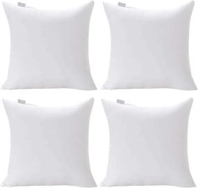 img 4 attached to 20 x 20 Premium Hypoallergenic Polyester Square Form Sham Throw Pillow Inserts, 20in4P - Acanva 2020 Newer Version, Pack of 4