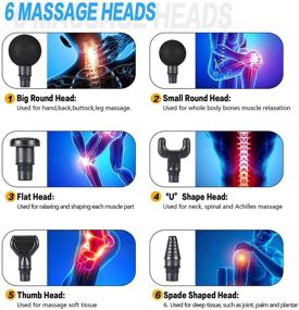 img 1 attached to 💪 SKYUV Muscle Massage Gun - 30 Speeds Handheld Deep Tissue Massager with 6 Heads, Ultra Quiet Percussion Therapy, Portable Personal Massage Gun for Exercise Pain Relief