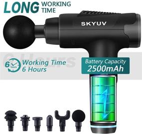 img 2 attached to 💪 SKYUV Muscle Massage Gun - 30 Speeds Handheld Deep Tissue Massager with 6 Heads, Ultra Quiet Percussion Therapy, Portable Personal Massage Gun for Exercise Pain Relief