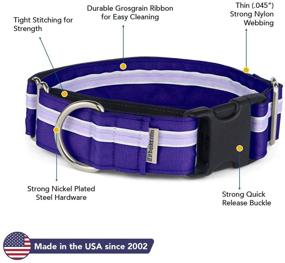 img 2 attached to 🐾 1.5" Martingale Dog Collar - Adjustable, Strong, and Comfy - Ideal for Training - Nylon - Made in USA by If It Barks