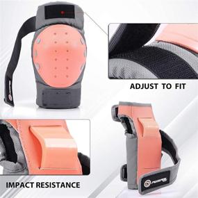 img 2 attached to 🚴 Premium Purpol Kids Youth Bike Helmet Set: Knee Pads, Elbow Pads, Wrist Guards - Adjustable for 3~14yrs, Girls, Boys - Protective Gear for Sports, Cycling, Roller Skating, Scooter