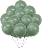 🎈 cymylar 10 inch sage green eucalyptus retro latex balloons - 50 pcs: perfect for wedding, baby shower, birthday parties & more! логотип