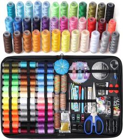 img 4 attached to Sewing Kit Set - Home & Travel Essentials - Premium 218-Piece Accessories - Beginner-Friendly - Emergency Preparedness - Kids Friendly - 43 Vibrant Color 150 Yards Thread Spools - Ideal Gift