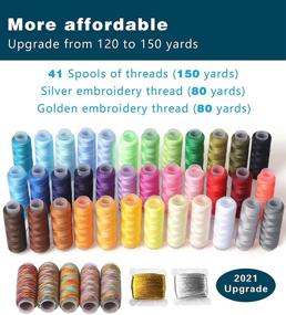 img 2 attached to Sewing Kit Set - Home & Travel Essentials - Premium 218-Piece Accessories - Beginner-Friendly - Emergency Preparedness - Kids Friendly - 43 Vibrant Color 150 Yards Thread Spools - Ideal Gift