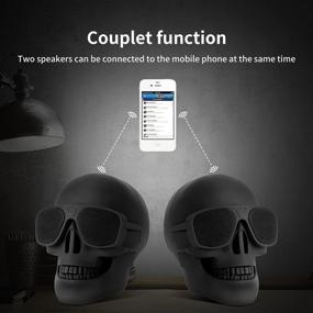 img 1 attached to YSEECHENS Черепной динамик: портативная акустическая система с Bluetooth и выходной мощностью 8 Вт для настольных ПК, ноутбуков, мобильных телефонов, MP3-плееров, MP4-плееров - улучшенный стереозвук с мощным басом.