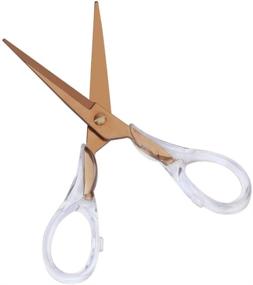 img 4 attached to 🌹 MultiBey Rose Gold Craft Scissors - 6.5 Inches Stainless Steel Straight Acrylic Scissors for Multi-Purpose Use