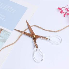 img 2 attached to 🌹 MultiBey Rose Gold Craft Scissors - 6.5 Inches Stainless Steel Straight Acrylic Scissors for Multi-Purpose Use