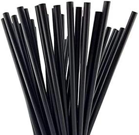 img 3 attached to 🥤 Skemix Black 10 Inch Drinking Straws: Pack of 250, 0.28 Inch Width Straws for All Beverages